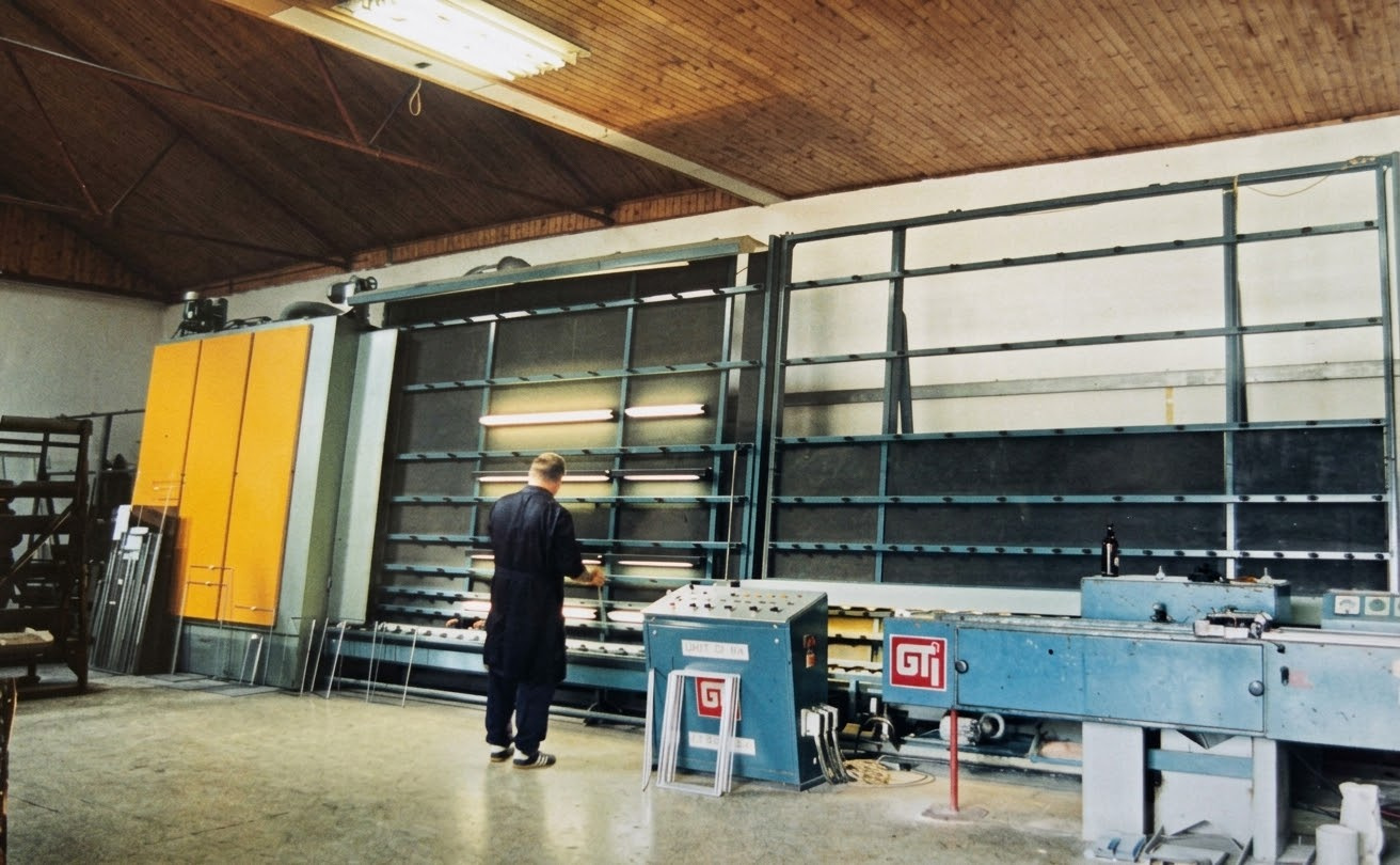 Our first insulating glass line, 1996