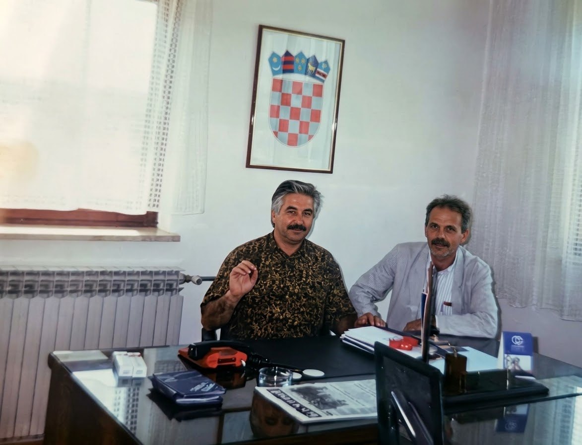 The company office, 1989